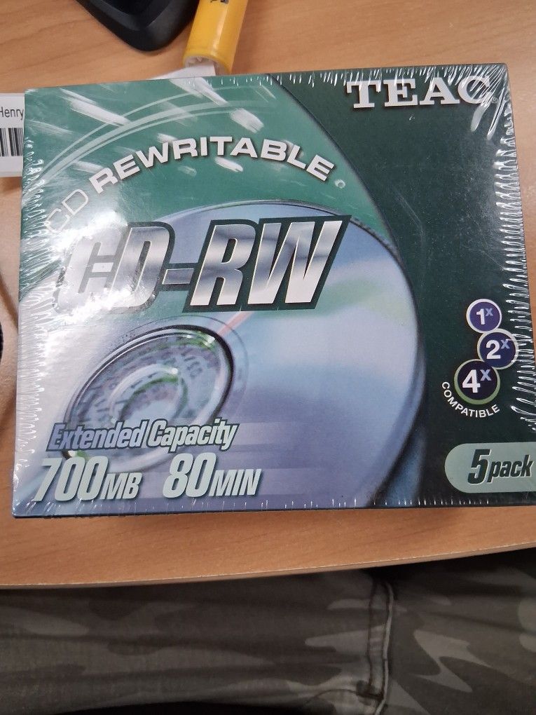 TEAC CD-RW 80 Min 700MB Compact Disk Rewritable CD Disc