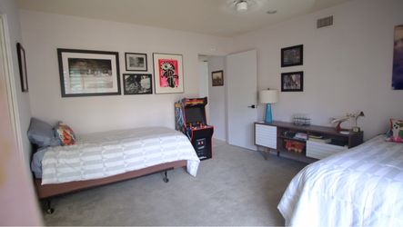 Rarely used Twin mattresses w/boxspring and bedding