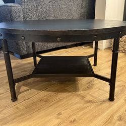 Black Round Coffee Table 