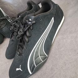 Puma Catch SD Premium Suede Sneaker Unisex Black White Men's 9.5 & 10 Shoes 402381 02