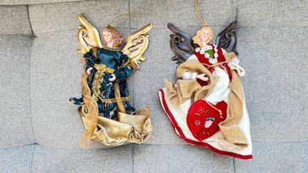 Large Christmas Ornaments Angels, Santa, Ms. Claus, Snowman