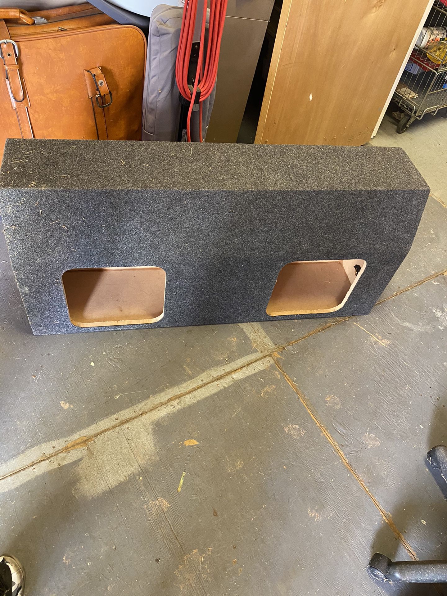 Empty Subwoofer box for (2) 12 inch squares subwoofers.