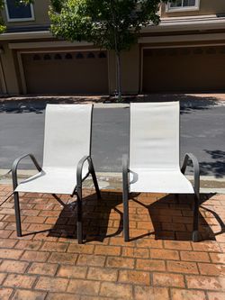 ☀️  Outdoor Sling Patio Chairs (Pair)