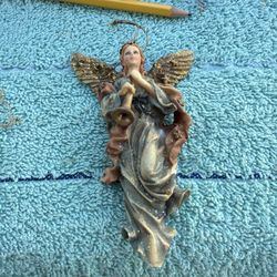 Three Vintage Angels Playing Instruments 