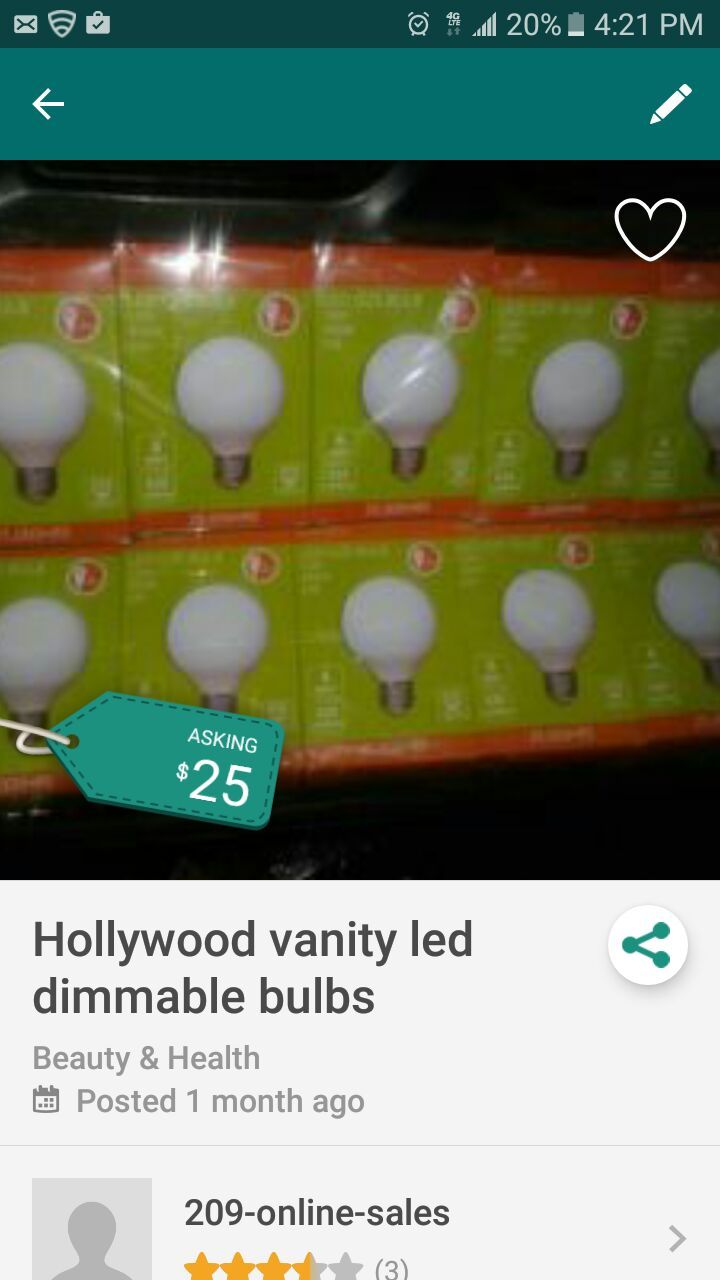 Hollywood impressions dimmable vanity bulbs