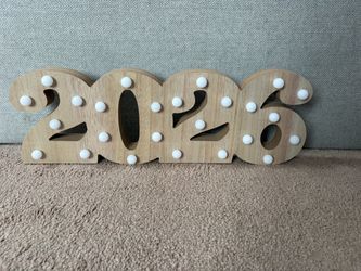 2026 Marquee Light Up Sign Wood