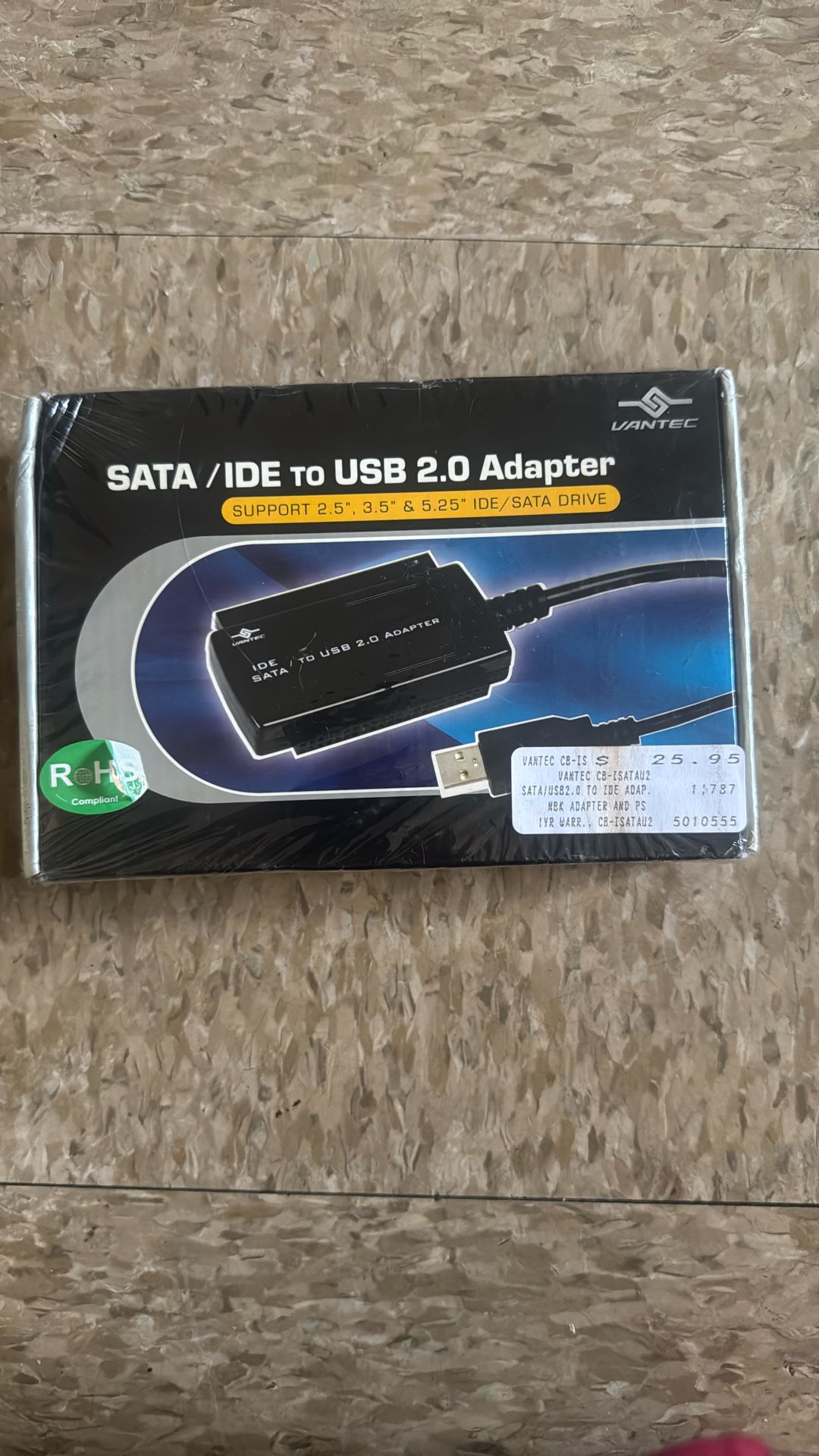 New In Box Vantec SATA IDE to USB 2.0 Adapter Vantec CB-ISATAU2