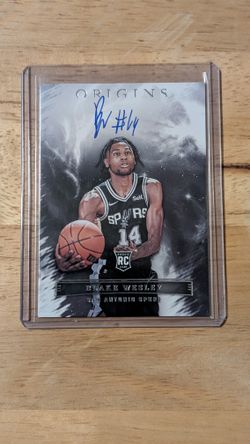 Blake Wesley Origins Rookie Autograph San Antonio Spurs 