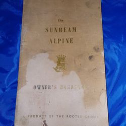 RARE Vintage 1961 Sunbeam Alpine Owner's Handbook 