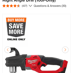 Milwaukee cordless hole hog, 1/2 bit