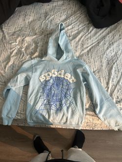 Sp5der Sky Blue Hoodie