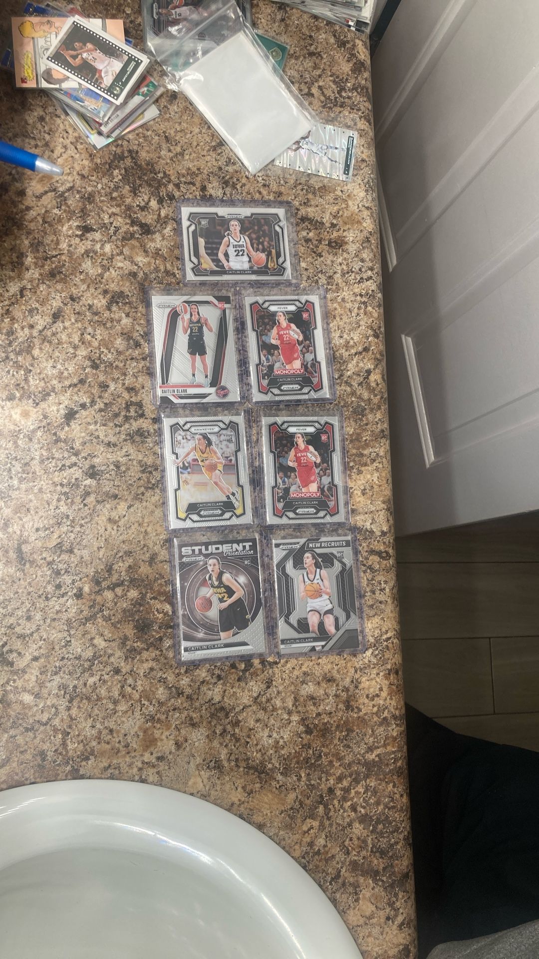 (x7) PRIZM Draft + PRIZM + PRIZM MONOPOLY~CAITLIN CLARK~ROOKIE! Chrome LOT! Fever