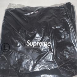 Black Supreme Box Logo Hoodie Size Large