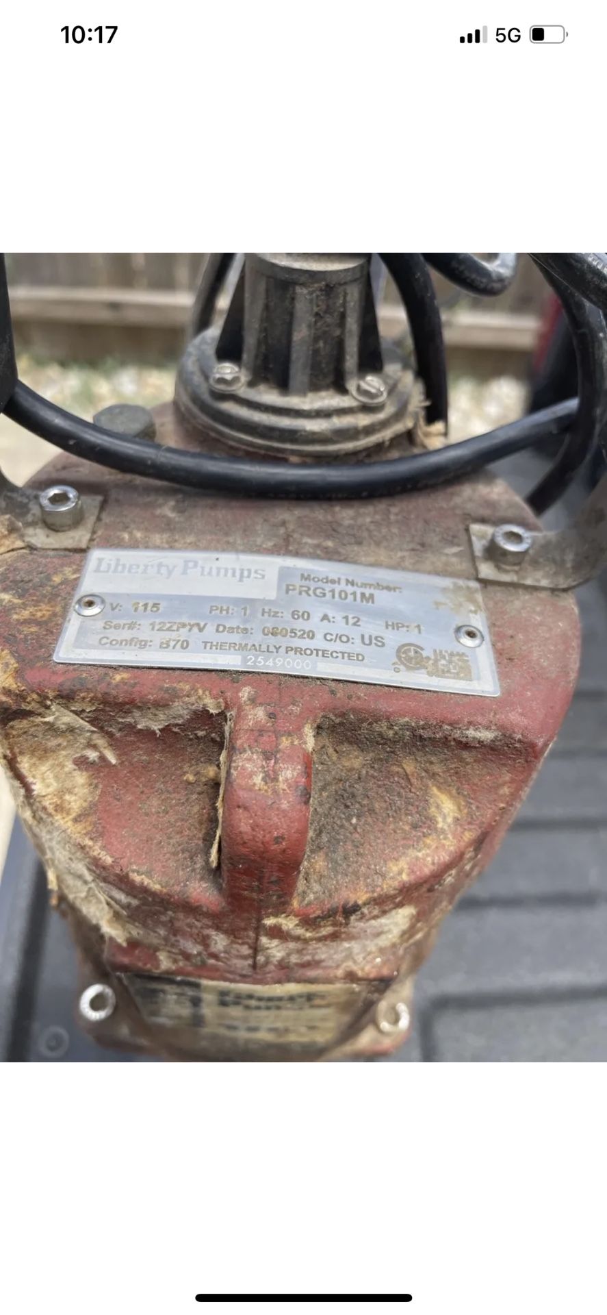 Liberty Pump Prg101m Local Pickup Only (shipping Contact Seller)