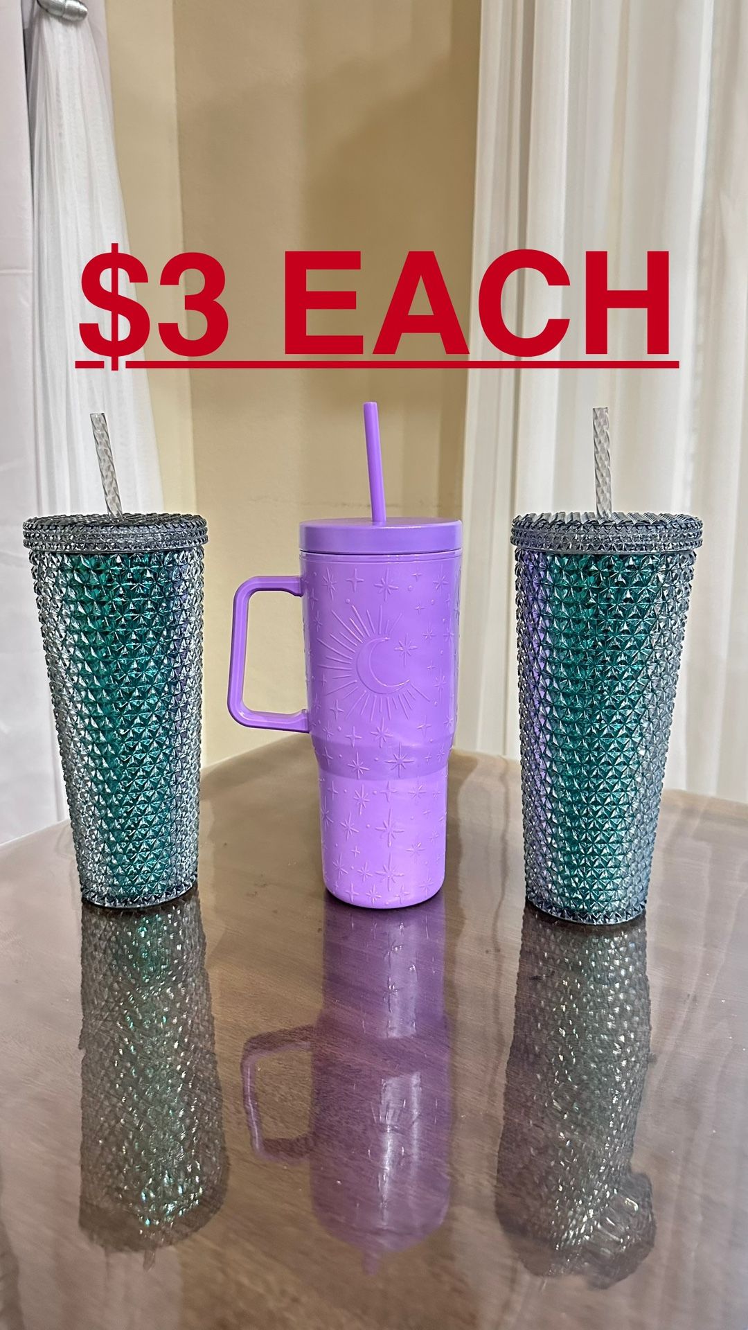 NEW Diamond Pattern Tumblers( $3 EACH)