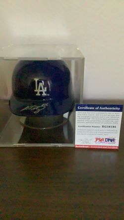 Dodgers Alex Verdugo Signed Rookie Autograph Mini Helmet With Acrylic Case PSA Authentication