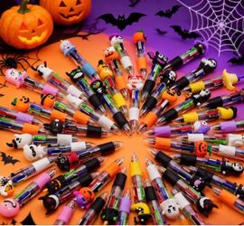 Random 22PCS Halloween Fun Mini Multicolor Pens 4-in-1 for Party Favors Gift