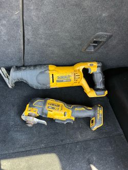 Dewalt 20v Sawzall y multitool 3 velocidades $130 por los dos trabajan bien tool only no bateria