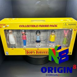 Bob’s Burgers Series 1 Collectible Figure Pack of 5 Bob Linda Tina Gene Louise