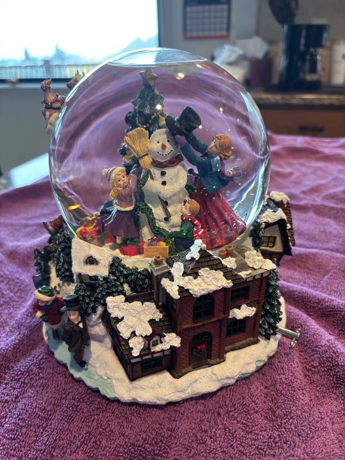 Christmas Musical Snow Globe With Revolving Outer globe