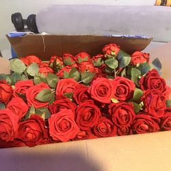 Artificial Silk Red Roses