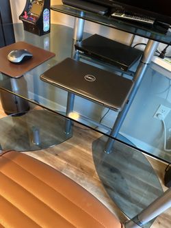 Glass office desk
