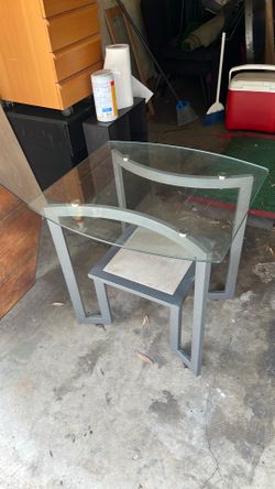 Glass side table
