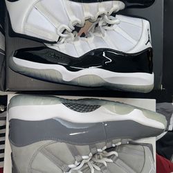 Size 11 *2 Pairs*  Air Jordan 11 Retro 'Cool Grey' & ‘concord’