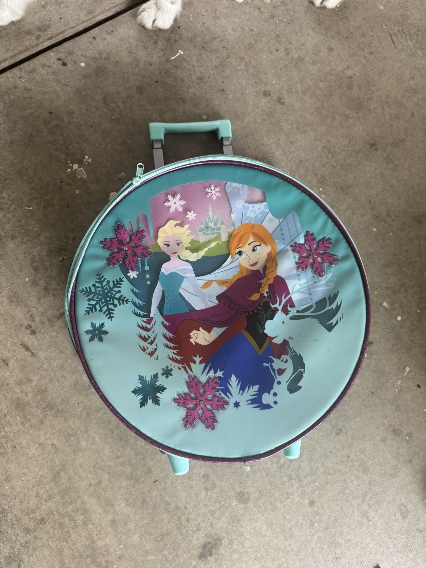 Frozen Elsa & Anna Round Rolling Luggage 
