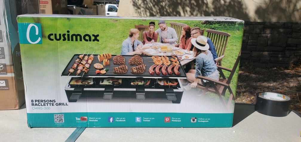 $50 CUSIMAX RACLETTE GRILL