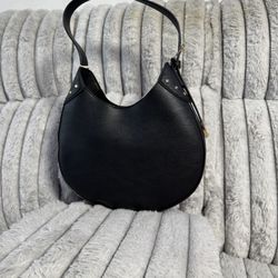 New Black Shoulder Bag with Gold Accents universal thread