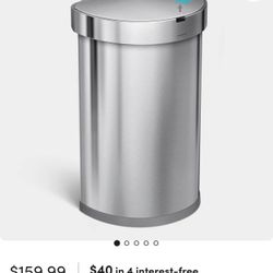 simplehuman 45 Liter /12 Gallon Semi-Round Automatic Motion Sensor Trash Can