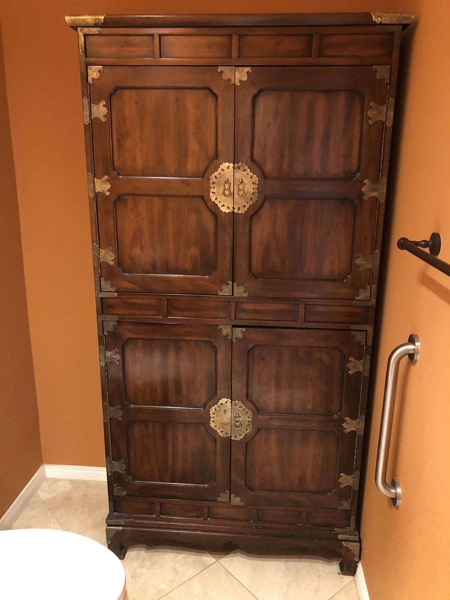 Solid Mahogany Tall Cabinet