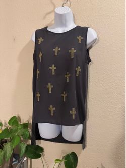 Woman blouse with crosses