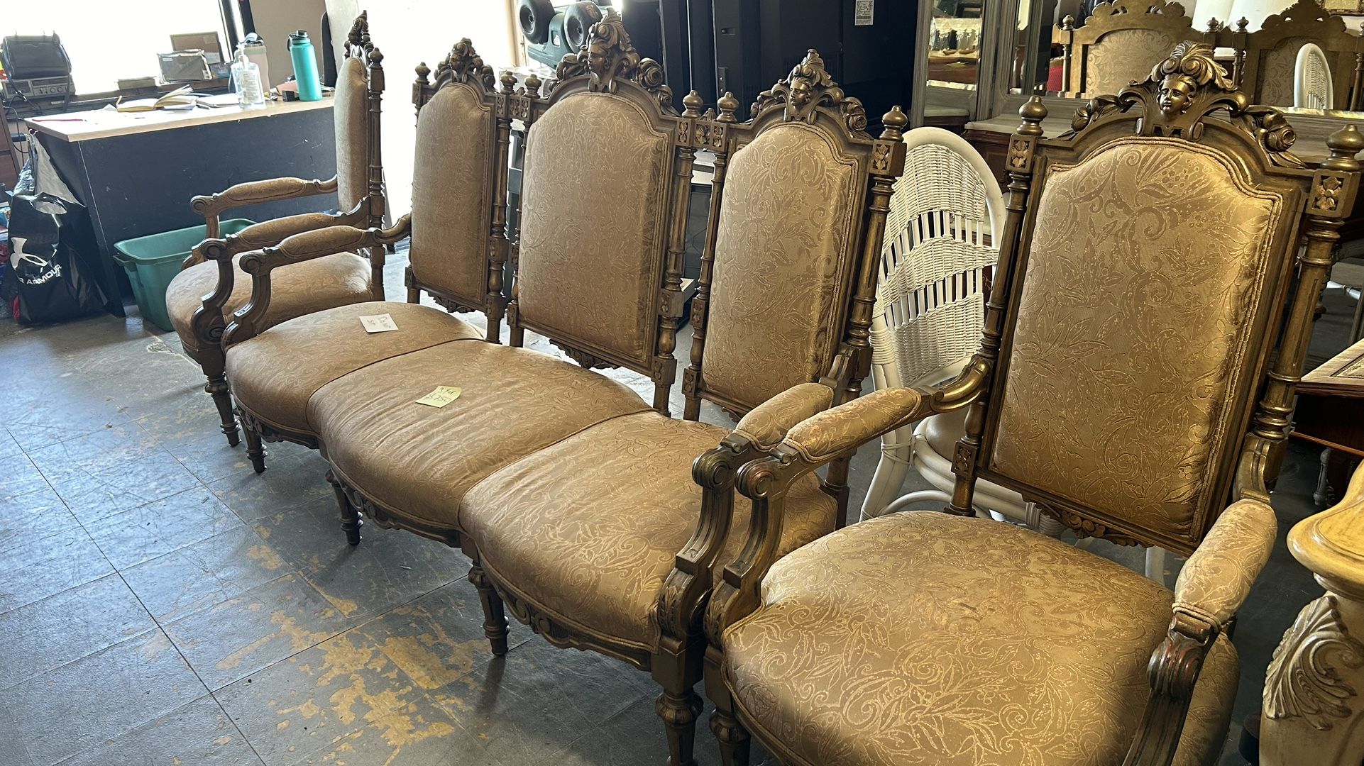 Antique Sofá And Chairs Louis Xv 