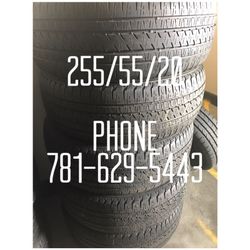 Used Tire For Sale 255/55/20 $250 All Four free mounting and Balancing