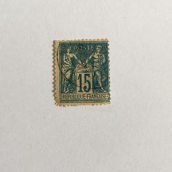 1877 France 15 Cent Postage Stamp 