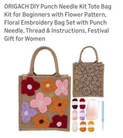 Tote bag for beginners knitting