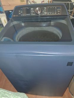 GE Profile High-Efficiency Washer- Sapphire Blue
