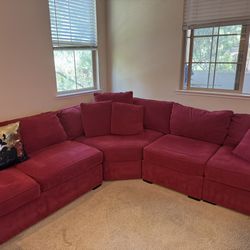  5 Pieces Fabric Sectional Sofa with Chaise