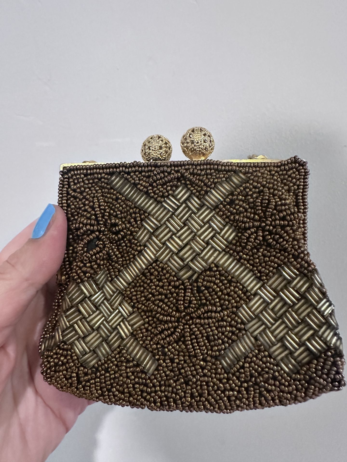 Vintage, Gold Beaded, Evening Clutch