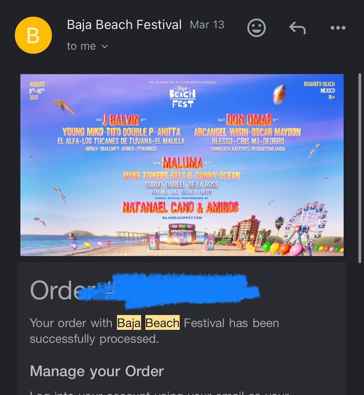 Baja Beach Fest GA Ticket