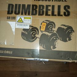 50lb Adjustable Dumbbells 