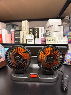 Dual-Head Car Dashboard Fan