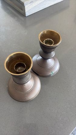 Brass candlestick holders