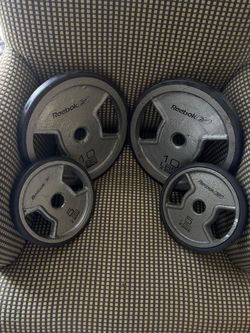 Reebok Cast Iron Grip Weight Plates 5lb and 10lb