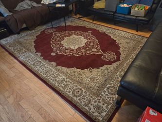 Large Red Persian-Style Area Rug