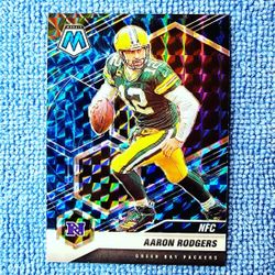 Aaron Rodgers 2021 Genesis NFC Panini Mosaic Prizm No. 206 Green Bay Packers
