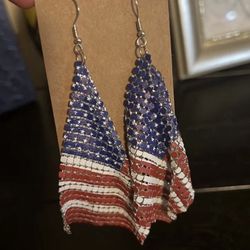 American Flag Earrings