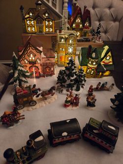 Christmas Village Collection with Lighted Buildings